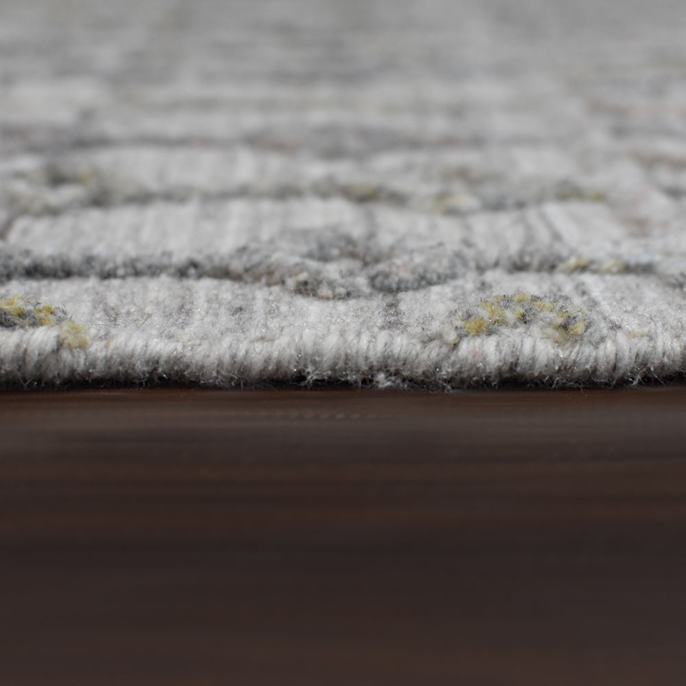 Hand Woven Overtufted Kilim Polypropylene Area Rug Contemporary Light Gray DP0009
