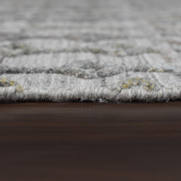 Hand Woven Overtufted Kilim Polypropylene Area Rug Contemporary Light Gray DP0009