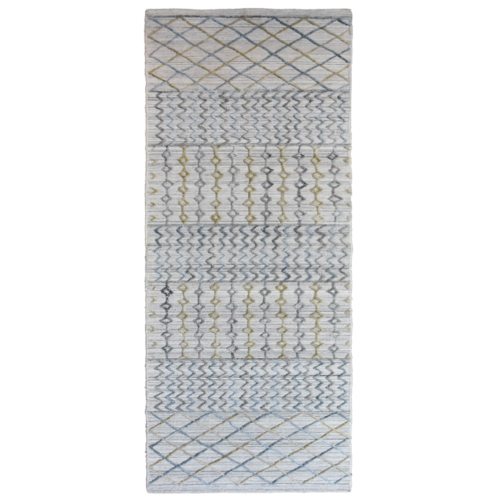 Hand Woven Overtufted Kilim Polypropylene Area Rug Contemporary Light Gray DP0009
