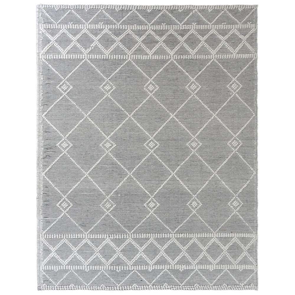 Hand Woven Flat Weave Loop Kilim Wool & Cotton Area Rug Contemporary Black DWC001
