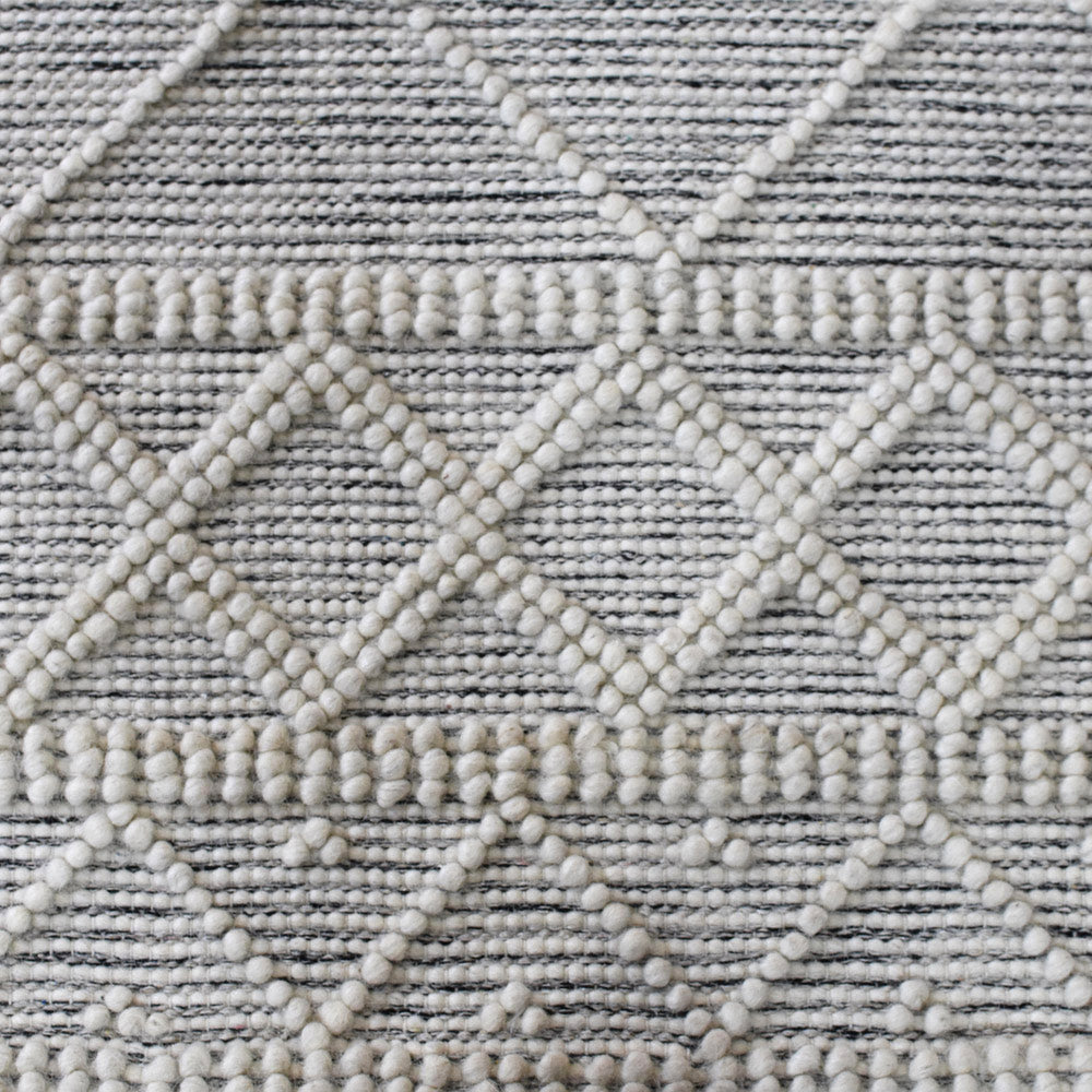 Hand Woven Flat Weave Loop Kilim Wool & Cotton Area Rug Contemporary Black DWC001