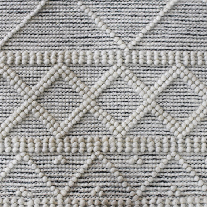 Hand Woven Flat Weave Loop Kilim Wool & Cotton Area Rug Contemporary Black DWC001