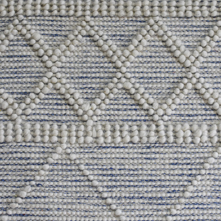 Hand Woven Flat Weave Loop Kilim Wool & Cotton Area Rug Contemporary Black DWC001