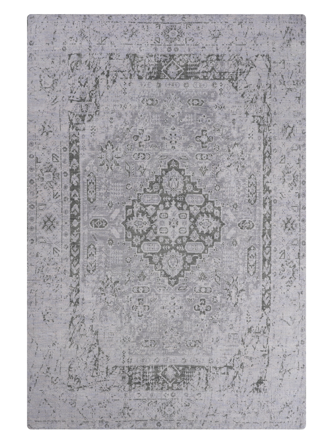 Antique Style Wool Oriental Rug – Timeless Distressed Pattern
