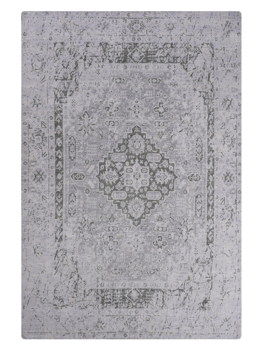 Antique Style Wool Oriental Rug – Timeless Distressed Pattern