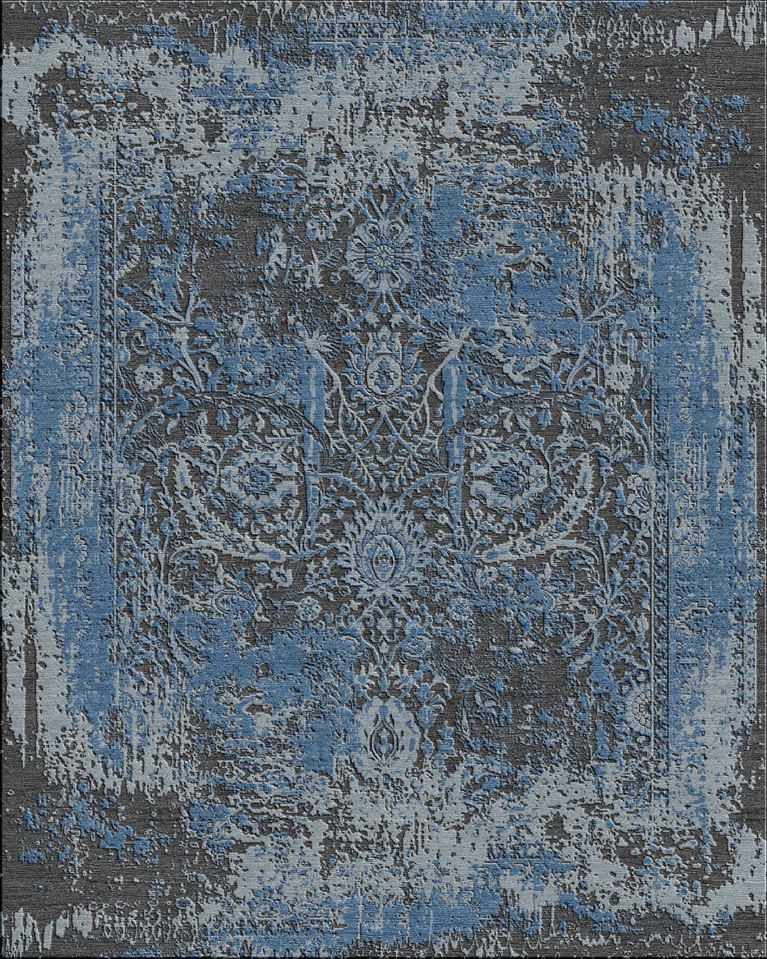 Multicolor Oriental Hand-Knotted Wool Rug