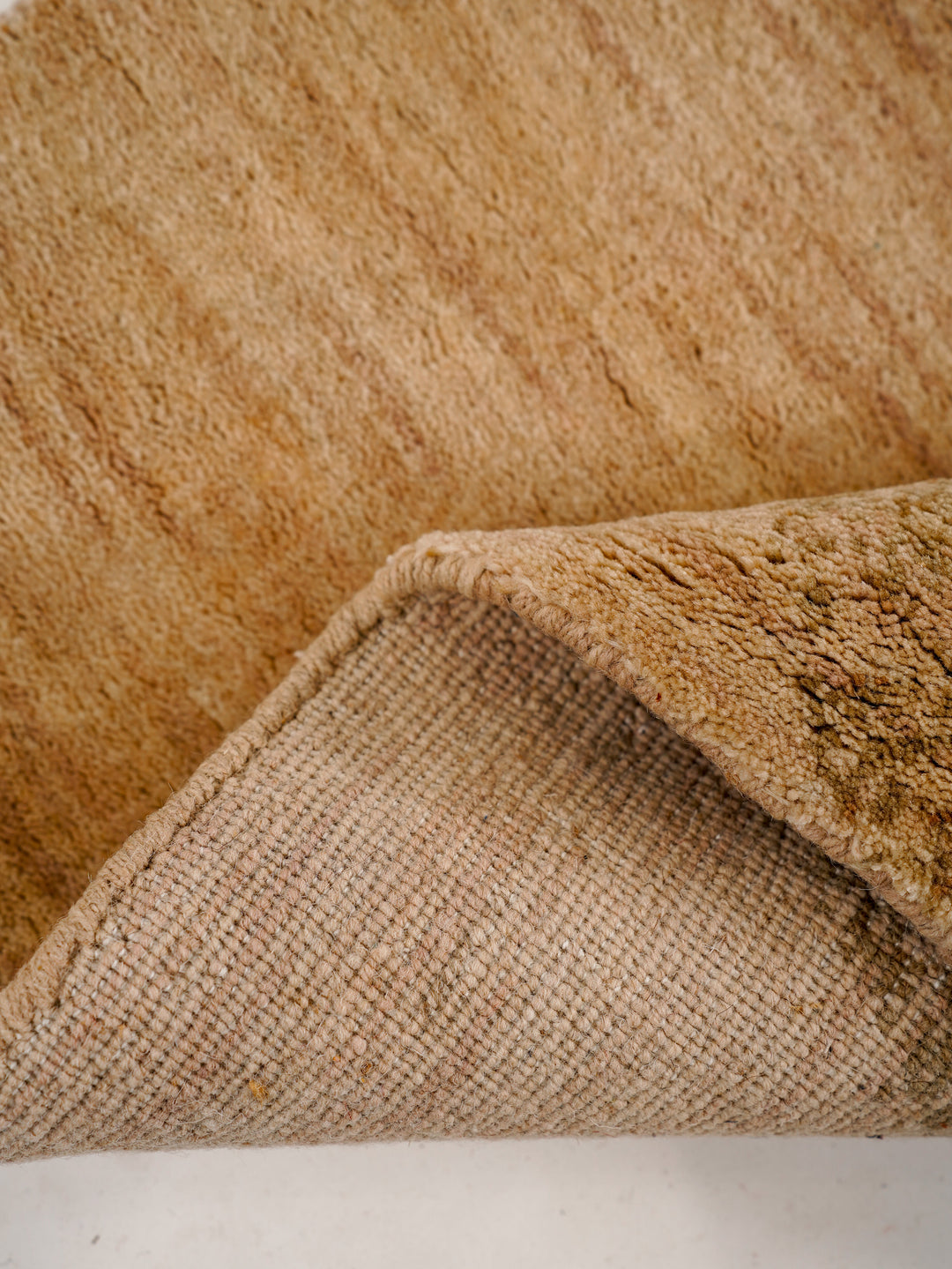 Beige Brown Contemporary Hand-Knotted Wool Rug