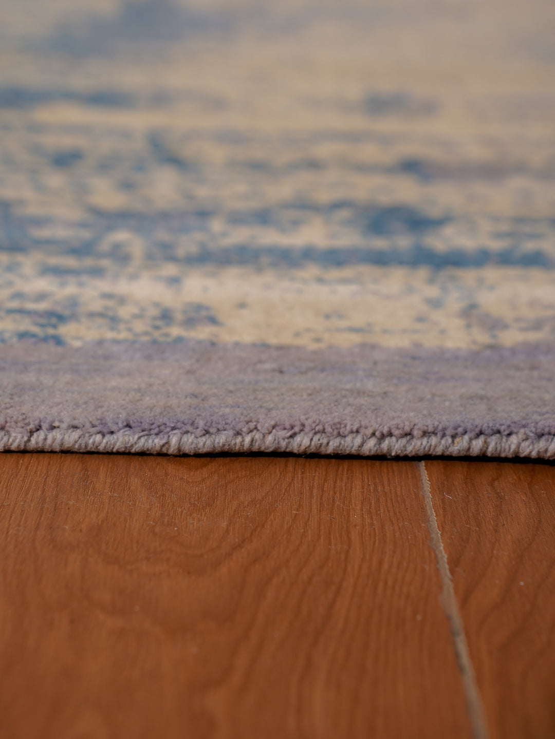 Abstract Hand-Knotted Wool Rug