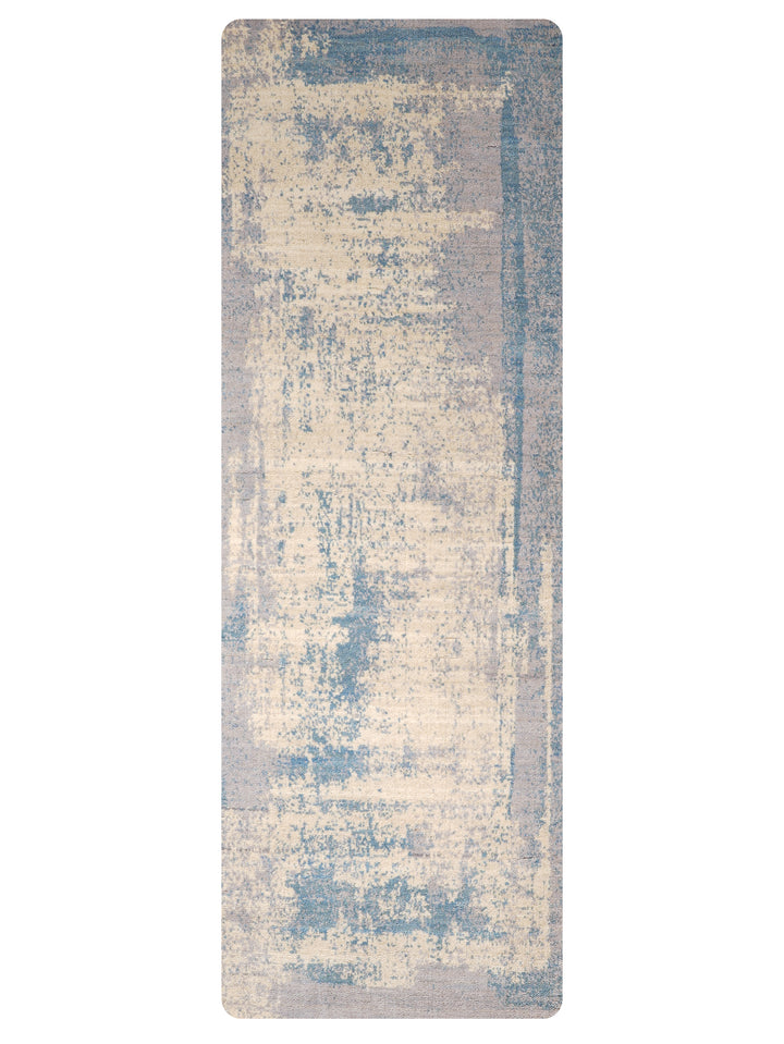 Abstract Hand-Knotted Wool Rug
