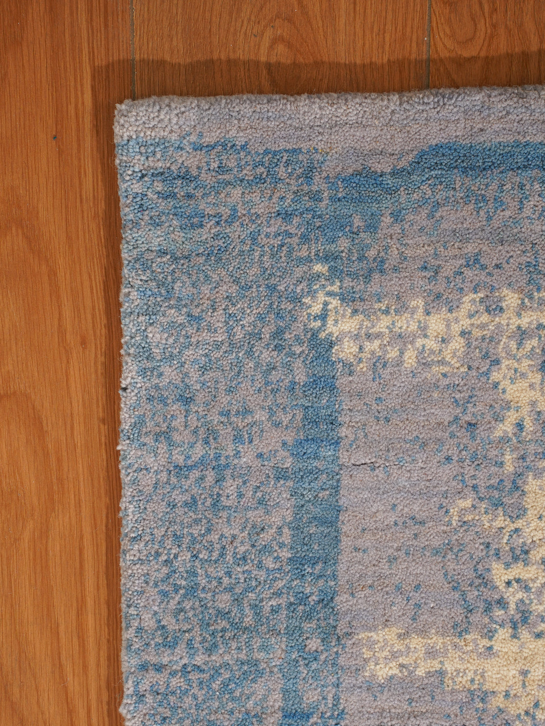 Abstract Hand-Knotted Wool Rug