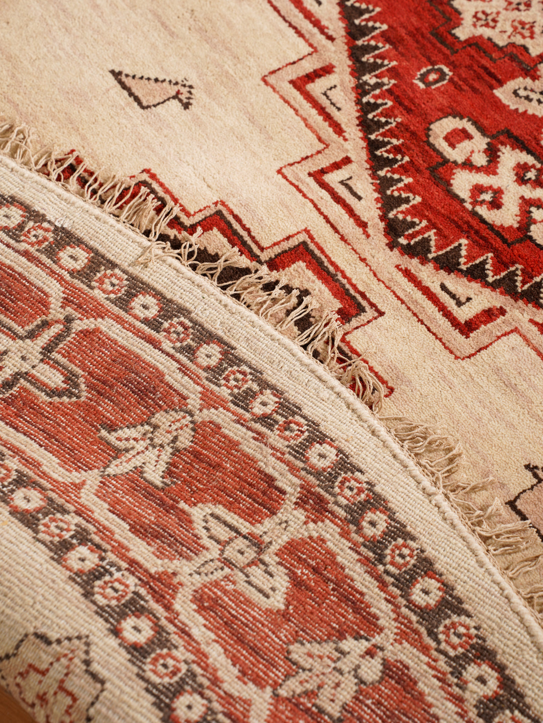 Gold & Red Traditional Medallion Area Rug with Ornate Border