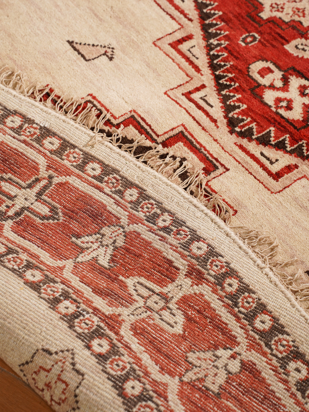 Gold & Red Traditional Medallion Area Rug with Ornate Border
