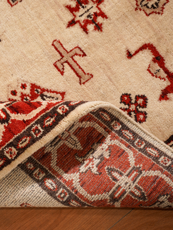 Gold & Red Traditional Medallion Area Rug with Ornate Border
