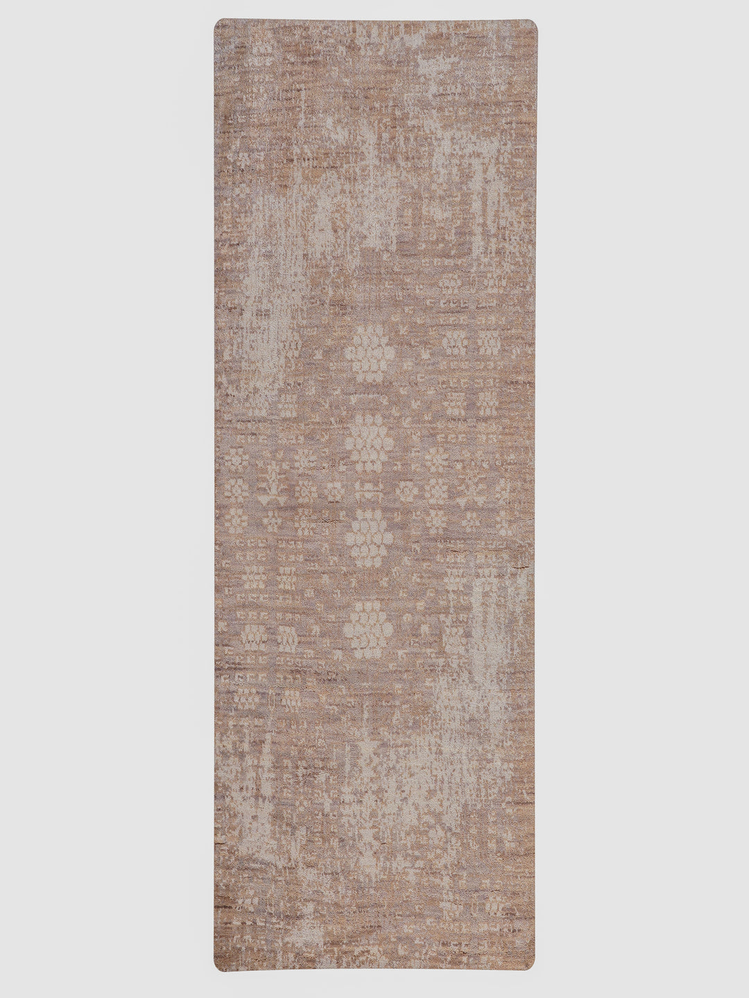Vintage Oriental Hand-Knotted Wool Rug – Light Brown