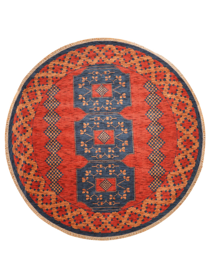 Nomad Multicolor Panel Rug – Bold Tribal Geometry with Layered Medallion Design