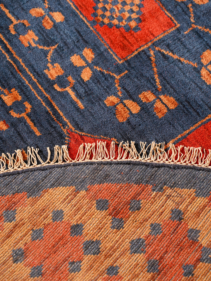 Nomad Multicolor Panel Rug – Bold Tribal Geometry with Layered Medallion Design