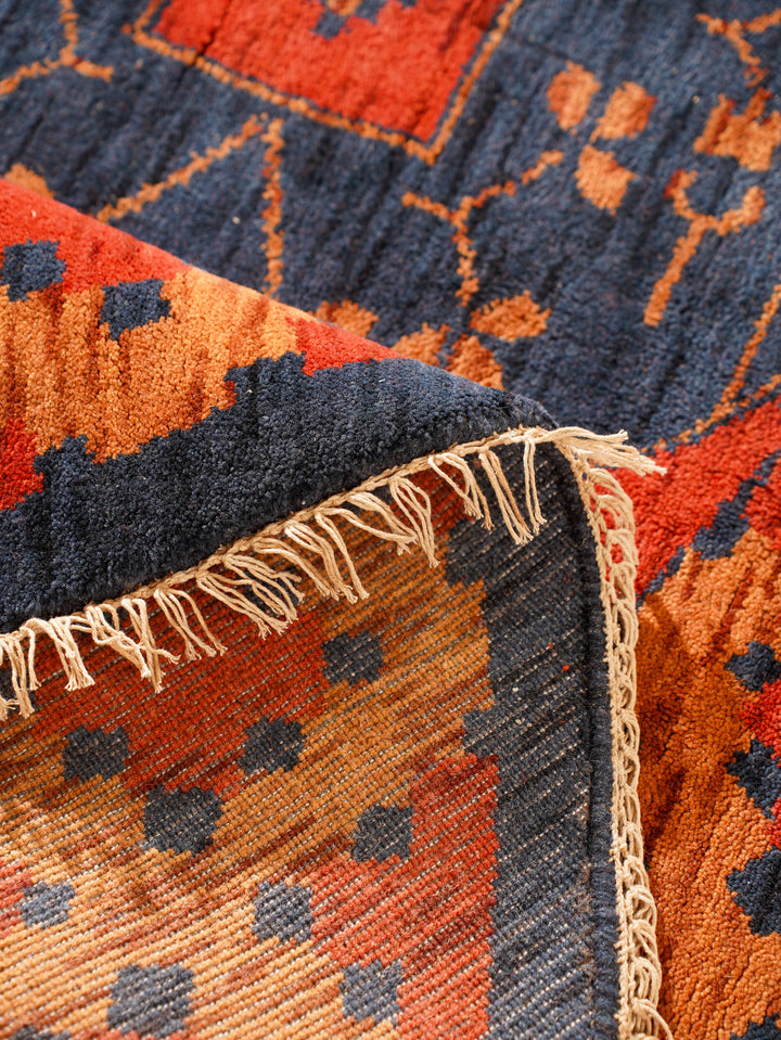 Nomad Multicolor Panel Rug – Bold Tribal Geometry with Layered Medallion Design