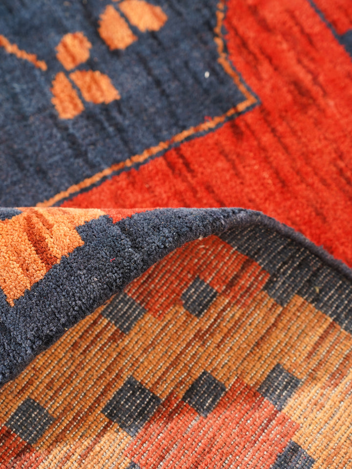 Nomad Multicolor Panel Rug – Bold Tribal Geometry with Layered Medallion Design