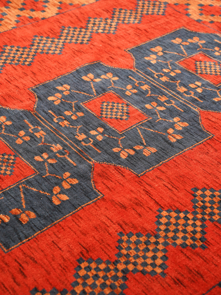 Nomad Multicolor Panel Rug – Bold Tribal Geometry with Layered Medallion Design