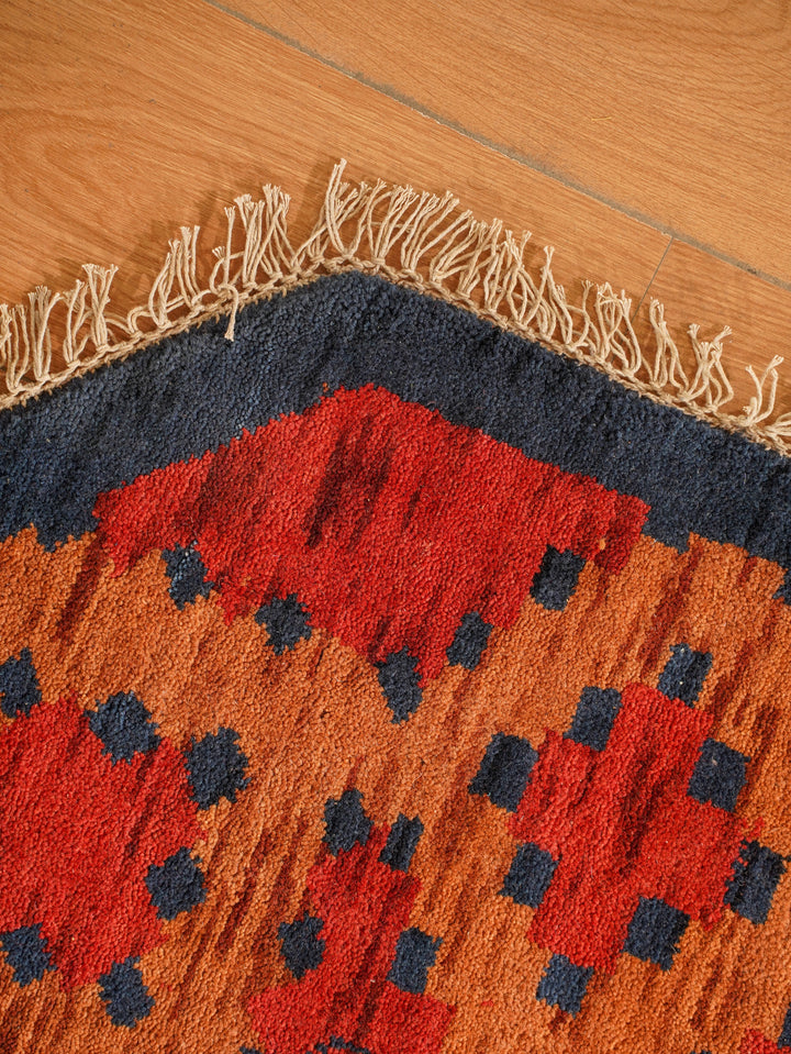 Nomad Multicolor Panel Rug – Bold Tribal Geometry with Layered Medallion Design
