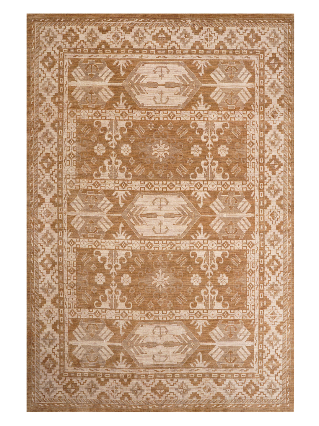 Heritage Style Oriental Wool Rug – Intricate Border Pattern