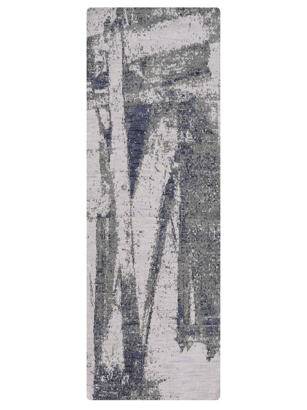 Multicolor Abstract Textured Area Rug with Modern Distressed Pattern