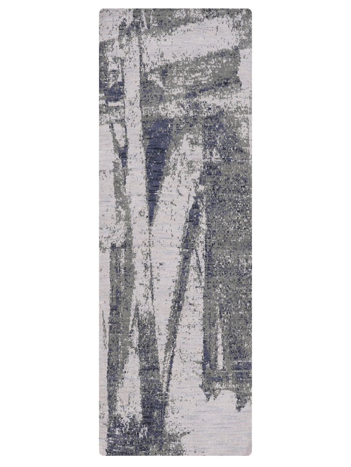 Multicolor Abstract Textured Area Rug with Modern Distressed Pattern