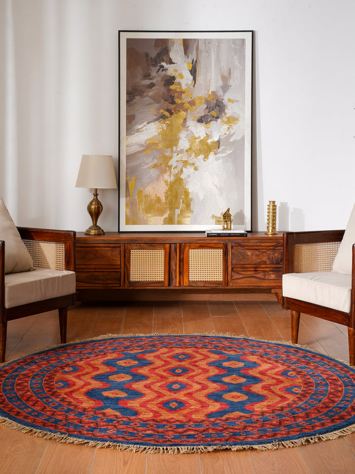 Hand Knotted Oriental Multicolor Wool Area Rug
