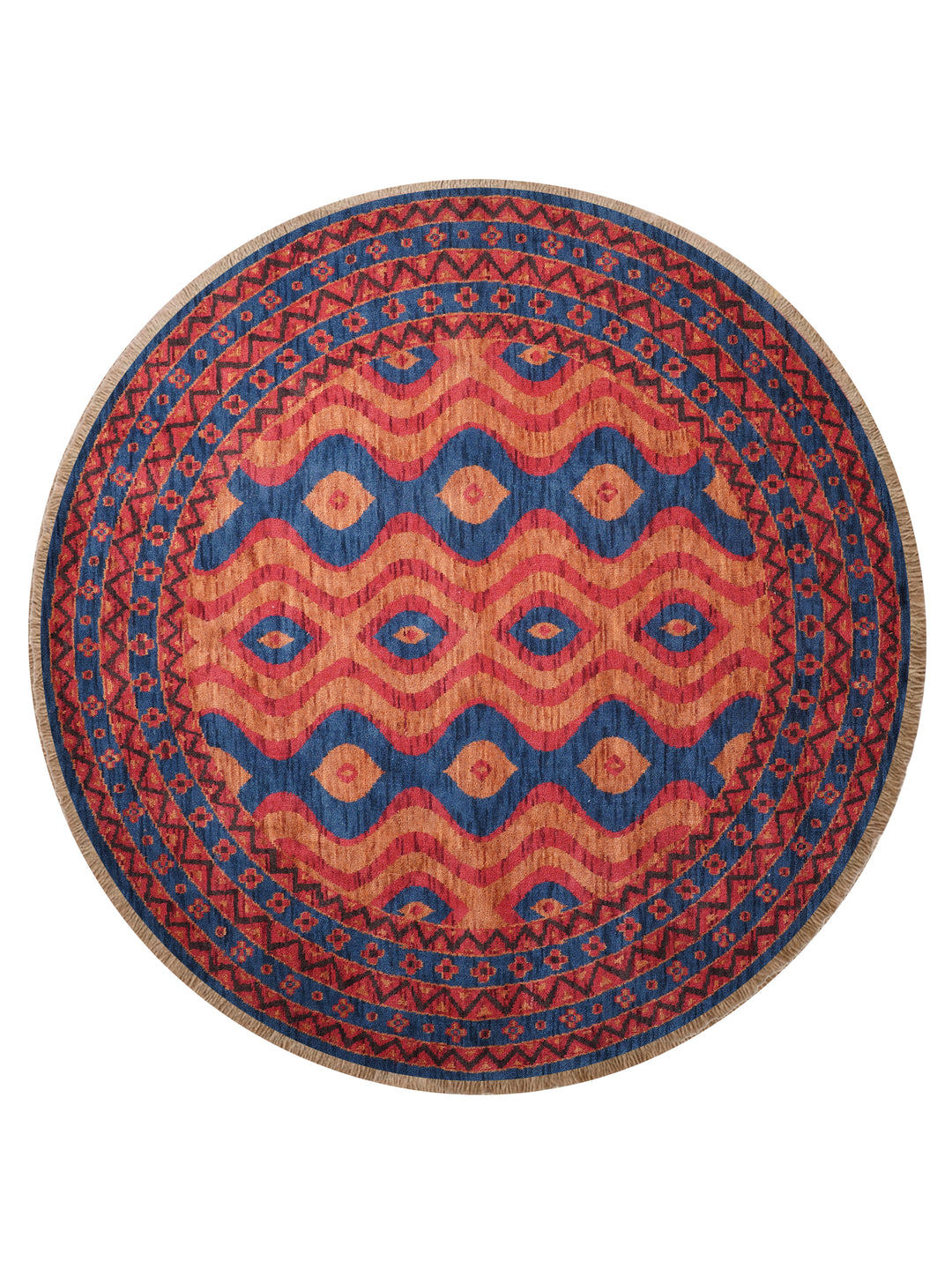 Hand Knotted Oriental Multicolor Wool Area Rug