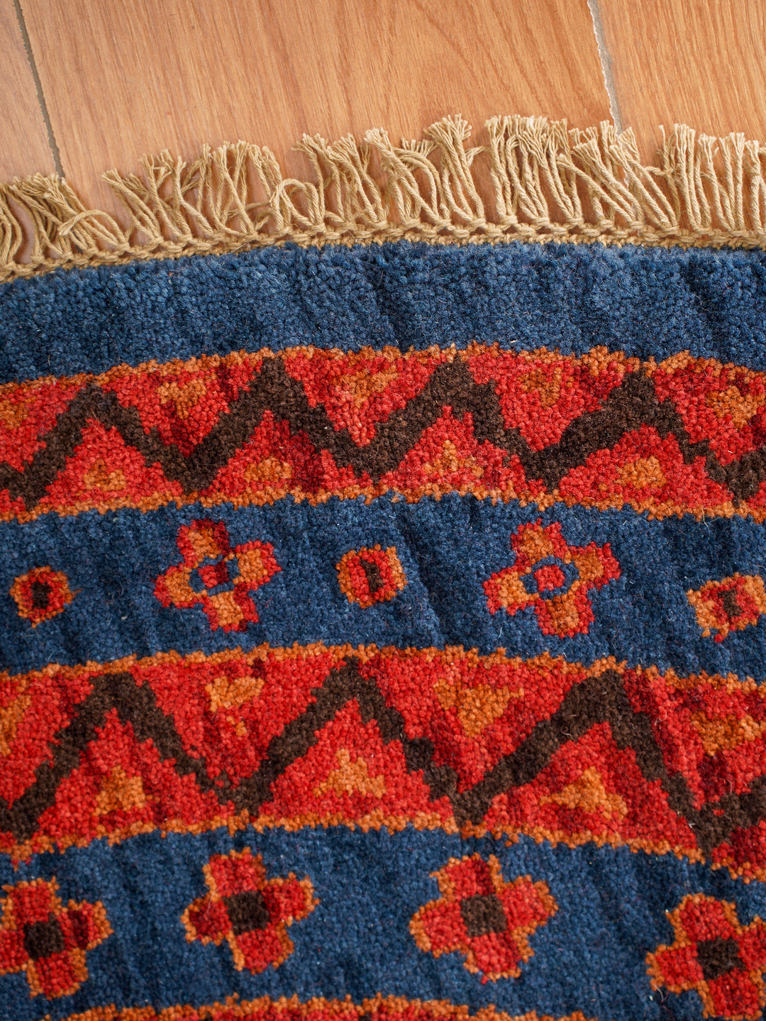 Hand Knotted Oriental Multicolor Wool Area Rug