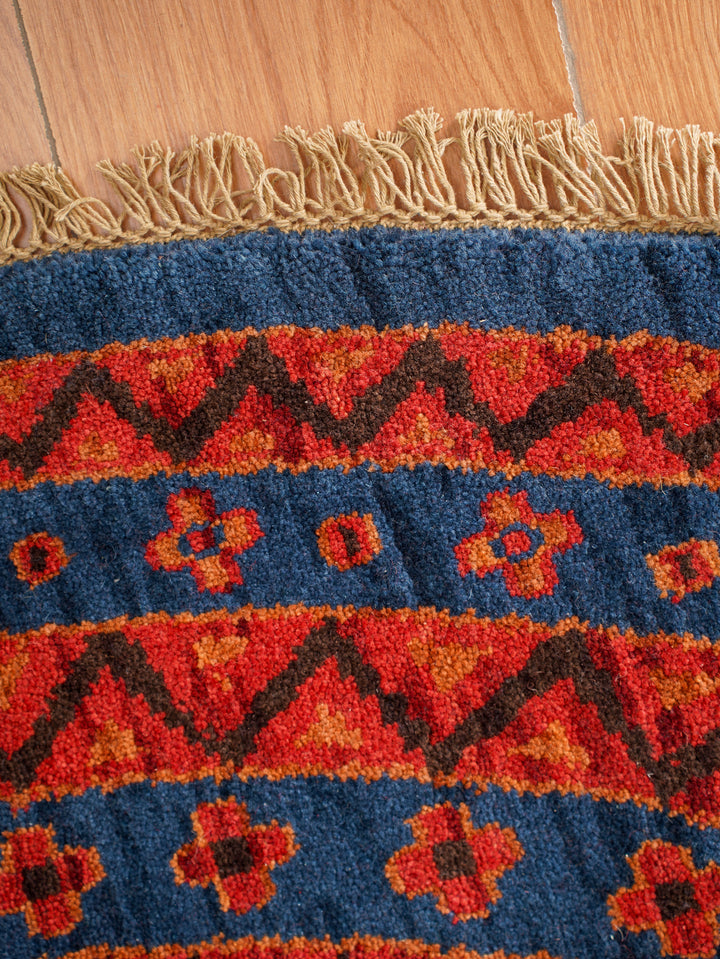 Hand Knotted Oriental Multicolor Wool Area Rug