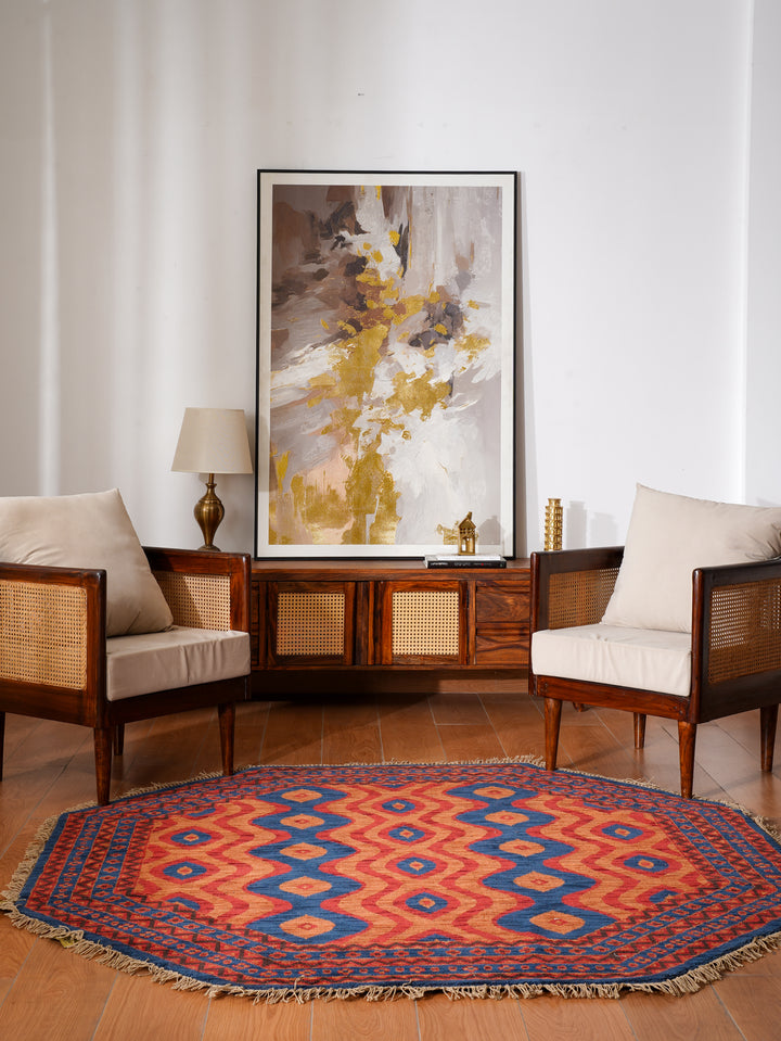 Hand Knotted Oriental Multicolor Wool Area Rug