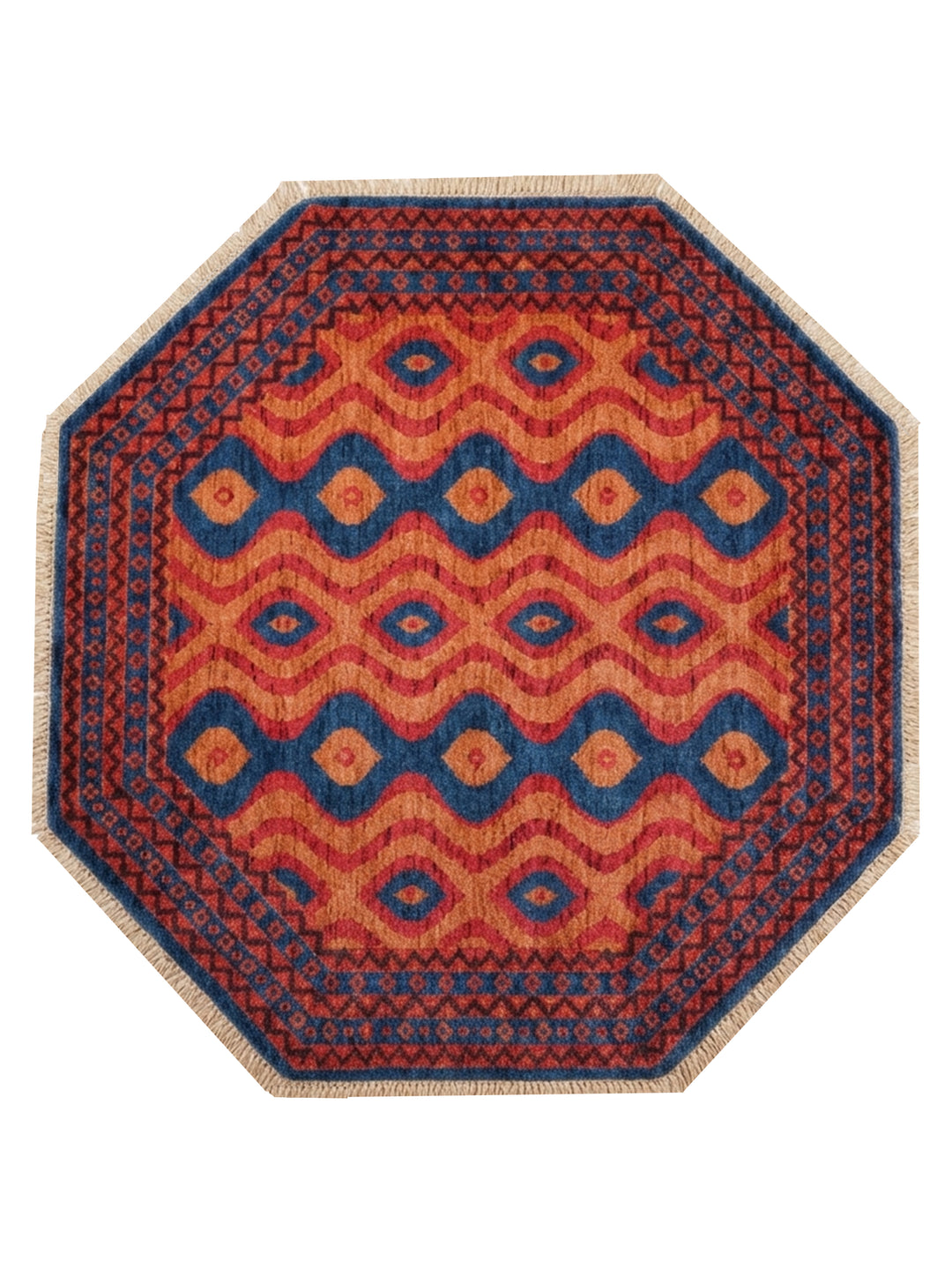 Hand Knotted Oriental Multicolor Wool Area Rug