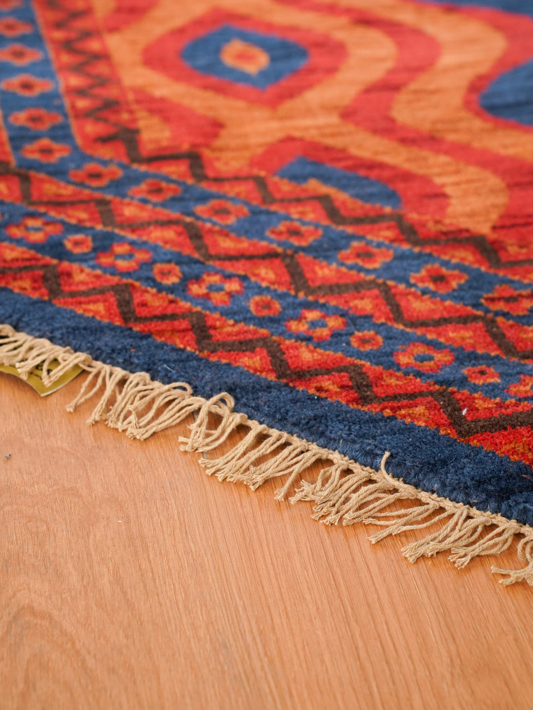 Hand Knotted Oriental Multicolor Wool Area Rug