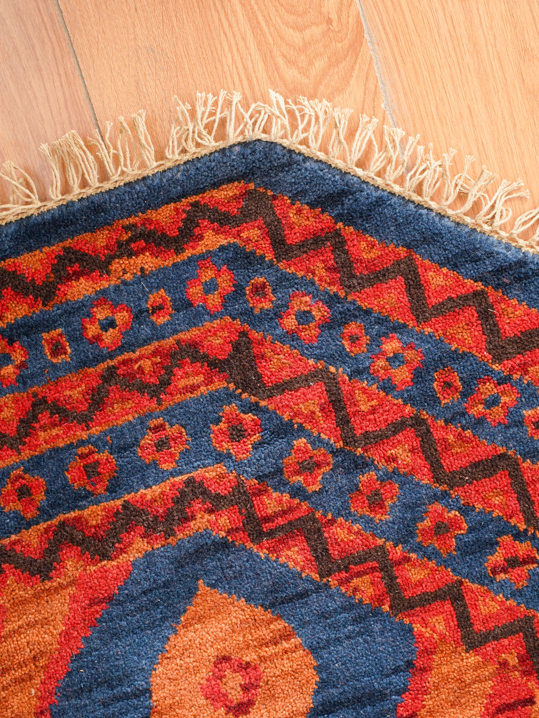 Hand Knotted Oriental Multicolor Wool Area Rug