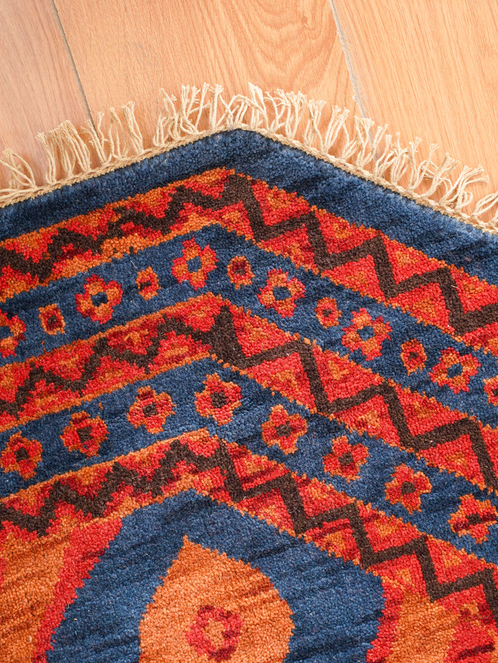 Hand Knotted Oriental Multicolor Wool Area Rug
