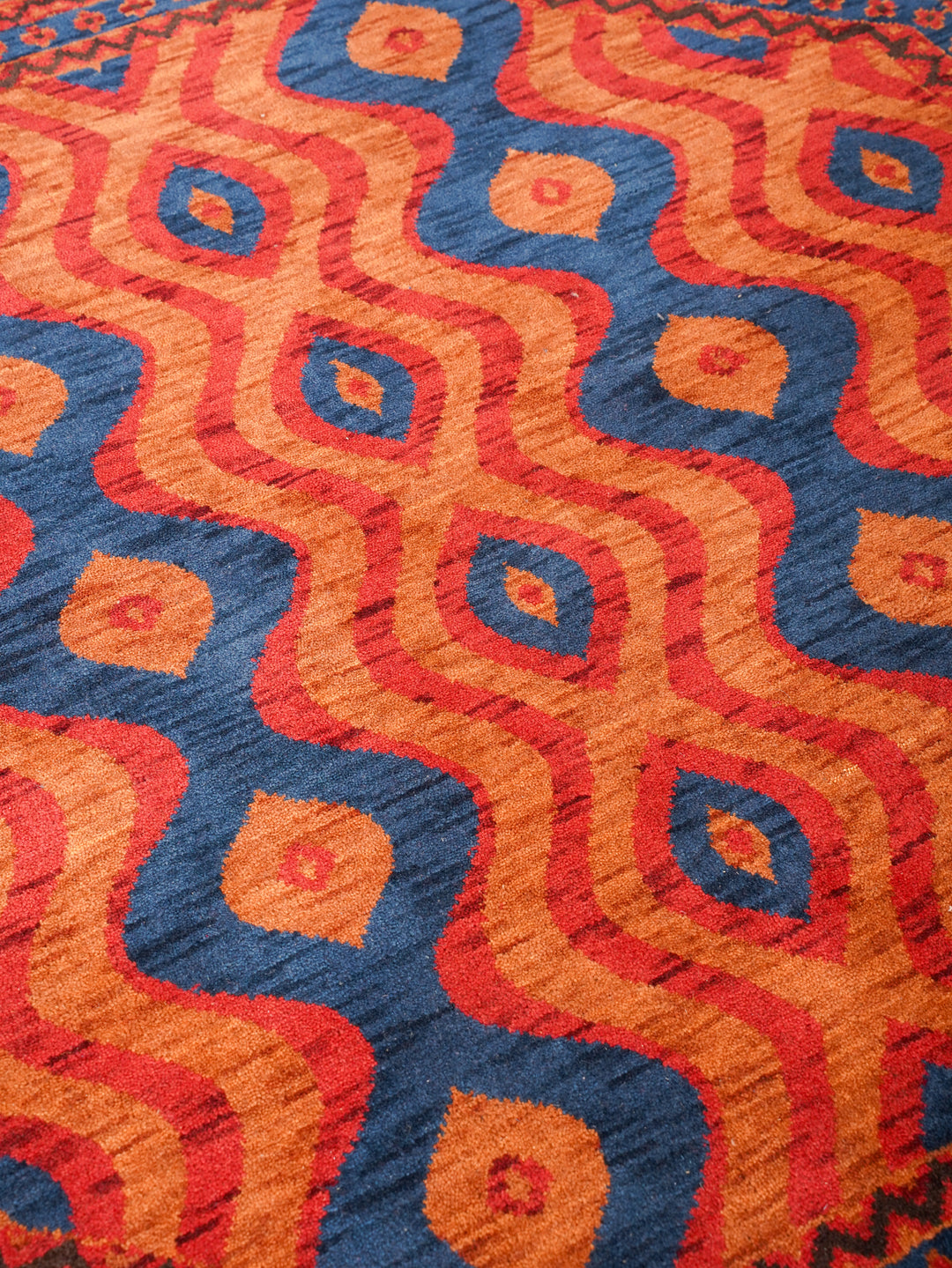 Hand Knotted Oriental Multicolor Wool Area Rug