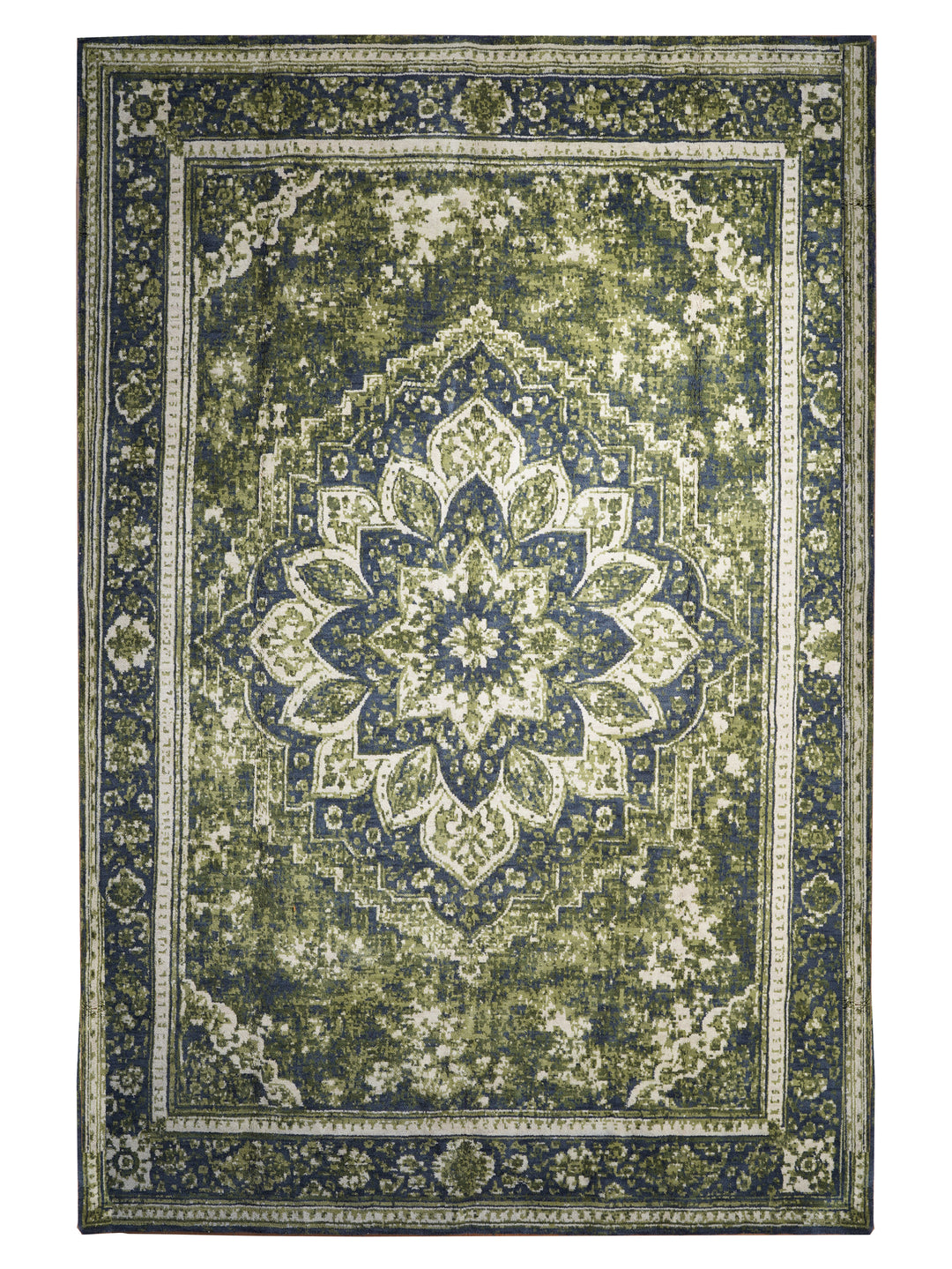 Hand Knotted Oriental Wool Light Green Area Rug