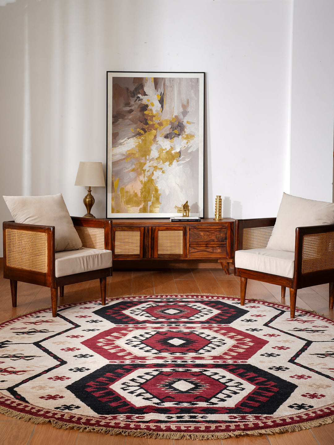 Hand Knotted Oriental Wool Multicolor Area Rug