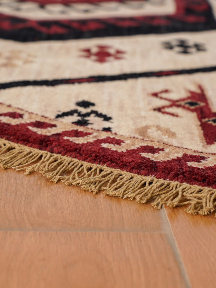 Hand Knotted Oriental Wool Multicolor Area Rug