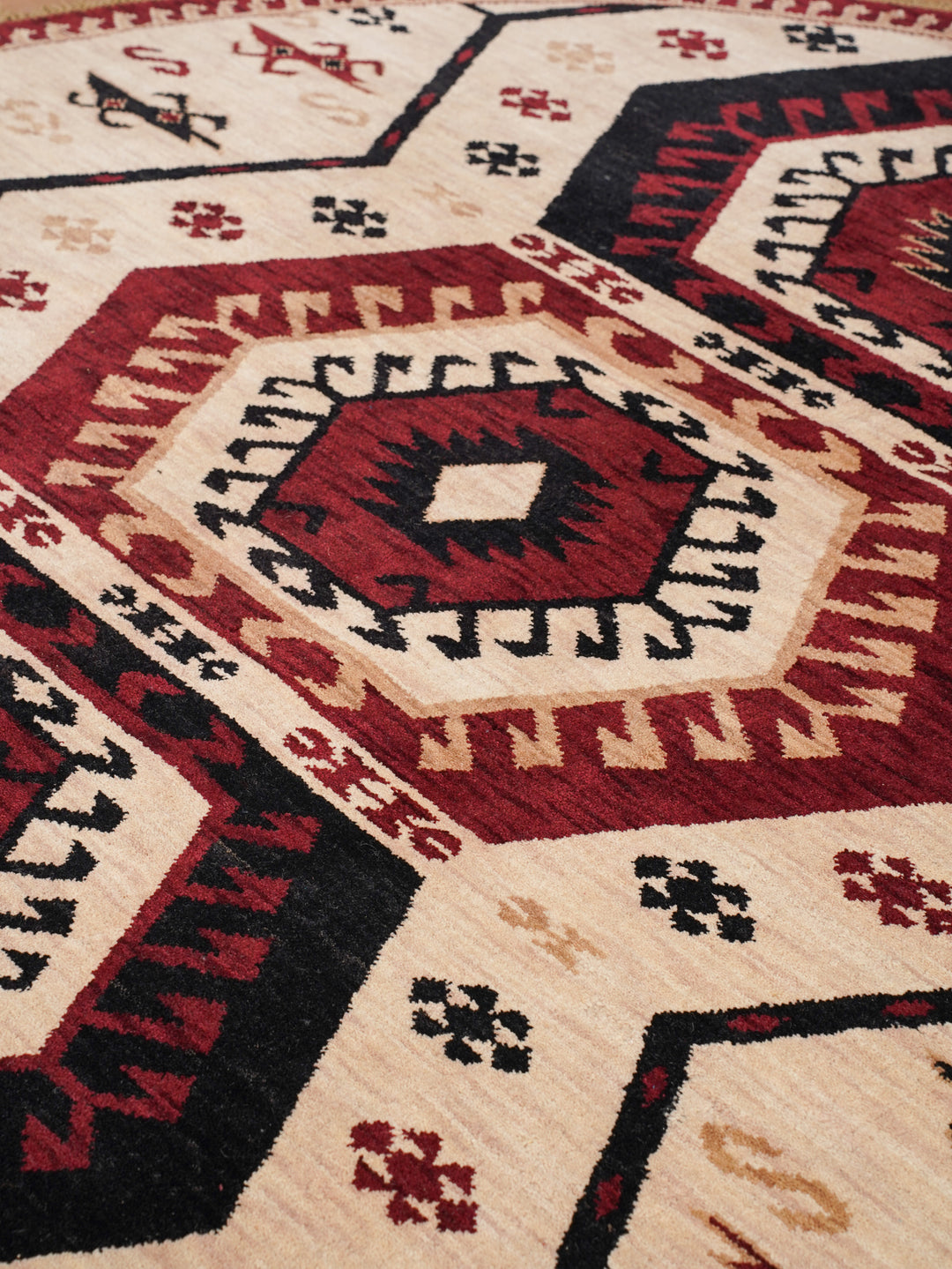 Hand Knotted Oriental Wool Multicolor Area Rug