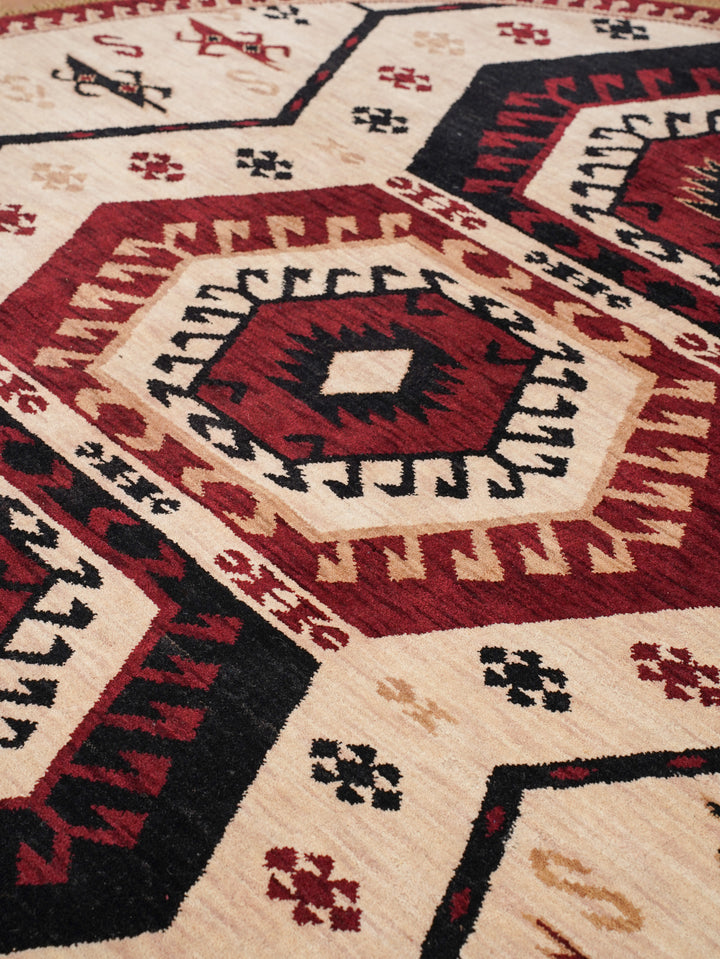 Hand Knotted Oriental Wool Multicolor Area Rug