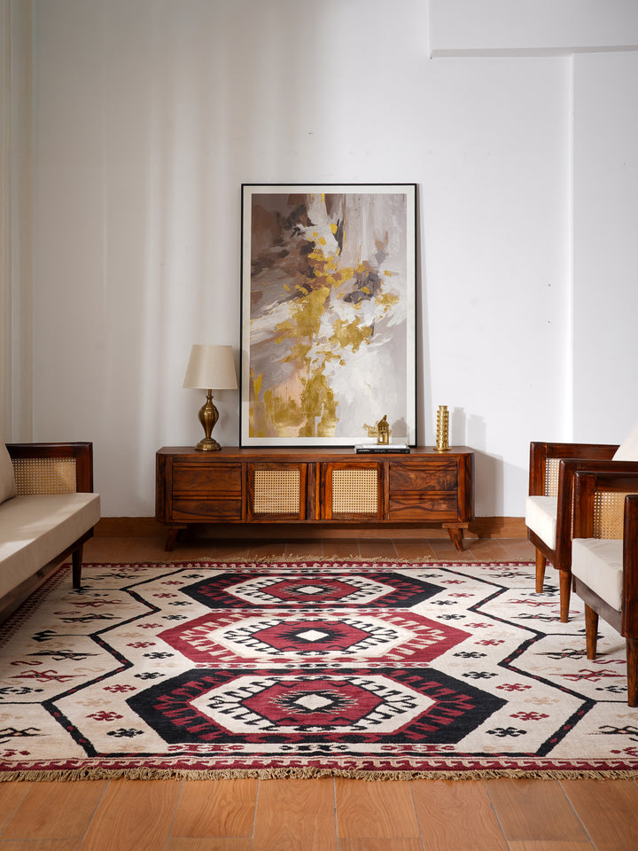Hand Knotted Oriental Wool Multicolor Area Rug
