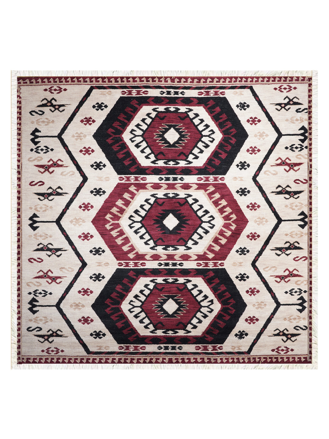 Hand Knotted Oriental Wool Multicolor Area Rug