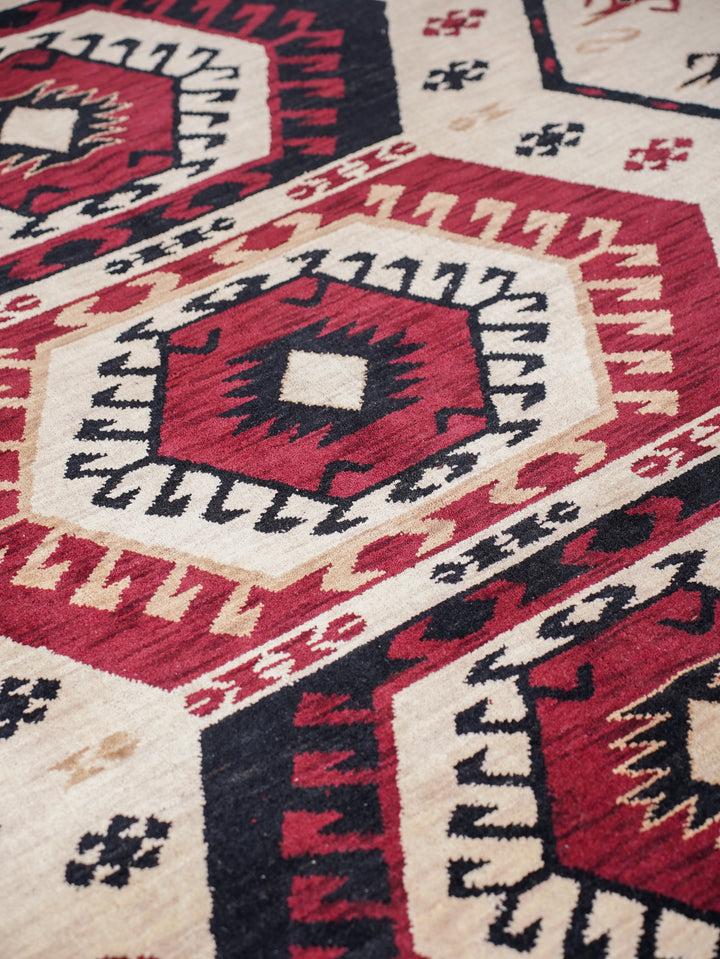 Hand Knotted Oriental Wool Multicolor Area Rug