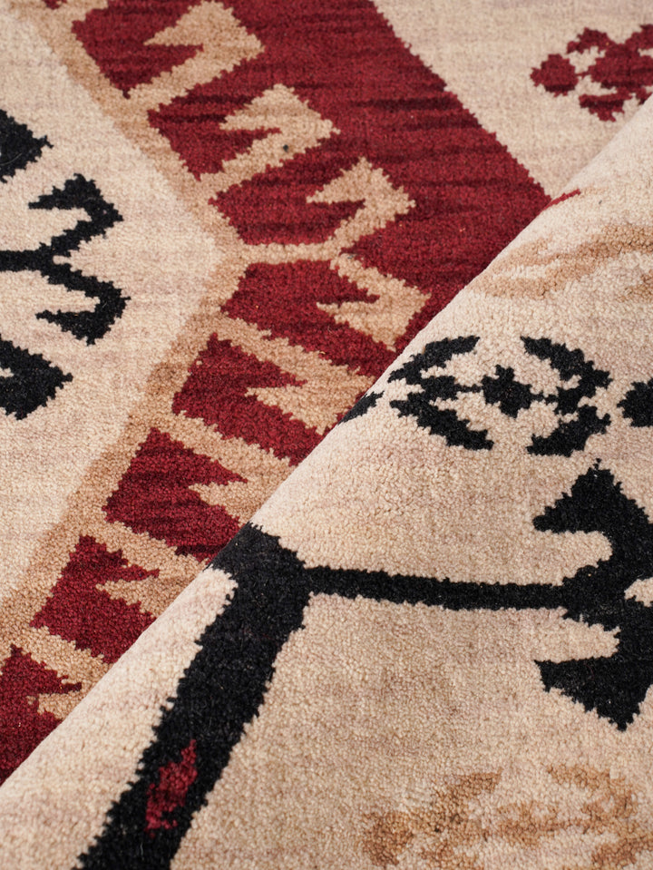 Hand Knotted Oriental Wool Multicolor Area Rug