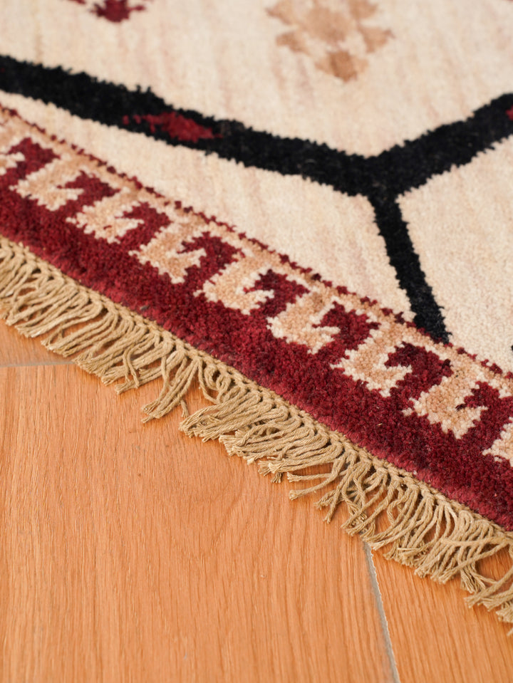 Hand Knotted Oriental Wool Multicolor Area Rug