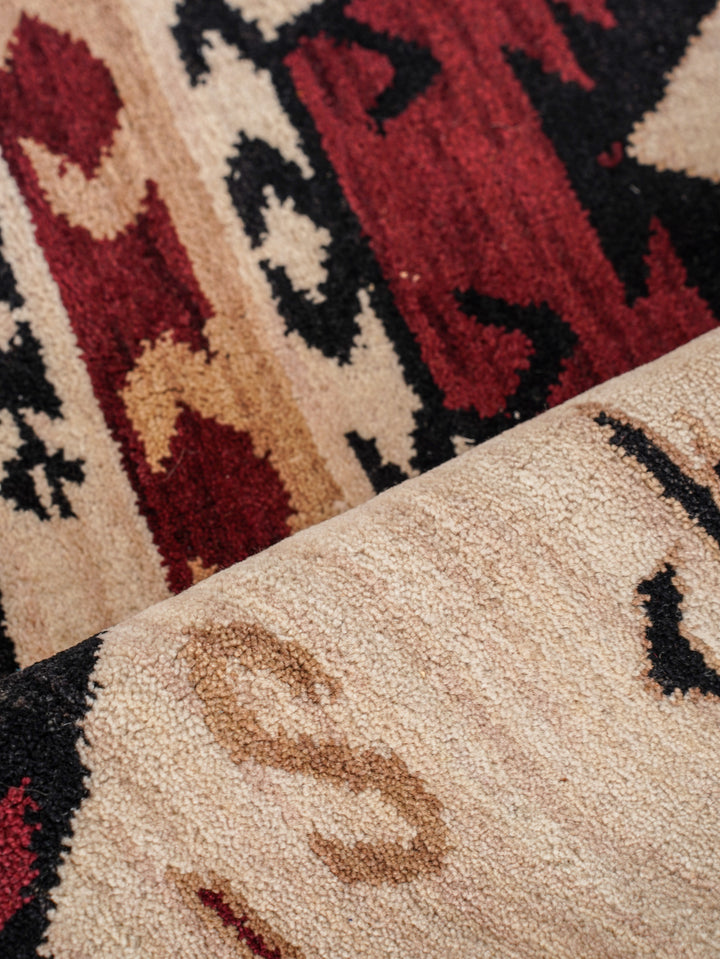 Hand Knotted Oriental Wool Multicolor Area Rug