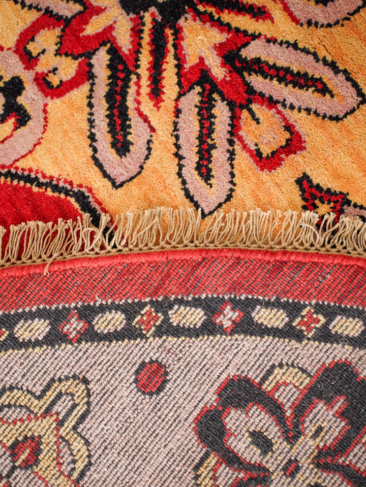 Hand Knotted Oriental Wool Red Beige Area Rug