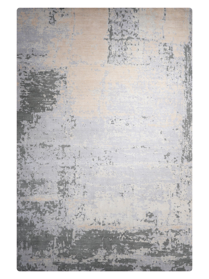 Hand Knotted Abstract Wool Multicolor Area Rug